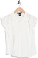 Forgotten Grace Mixed Media Cotton Eyelet Top