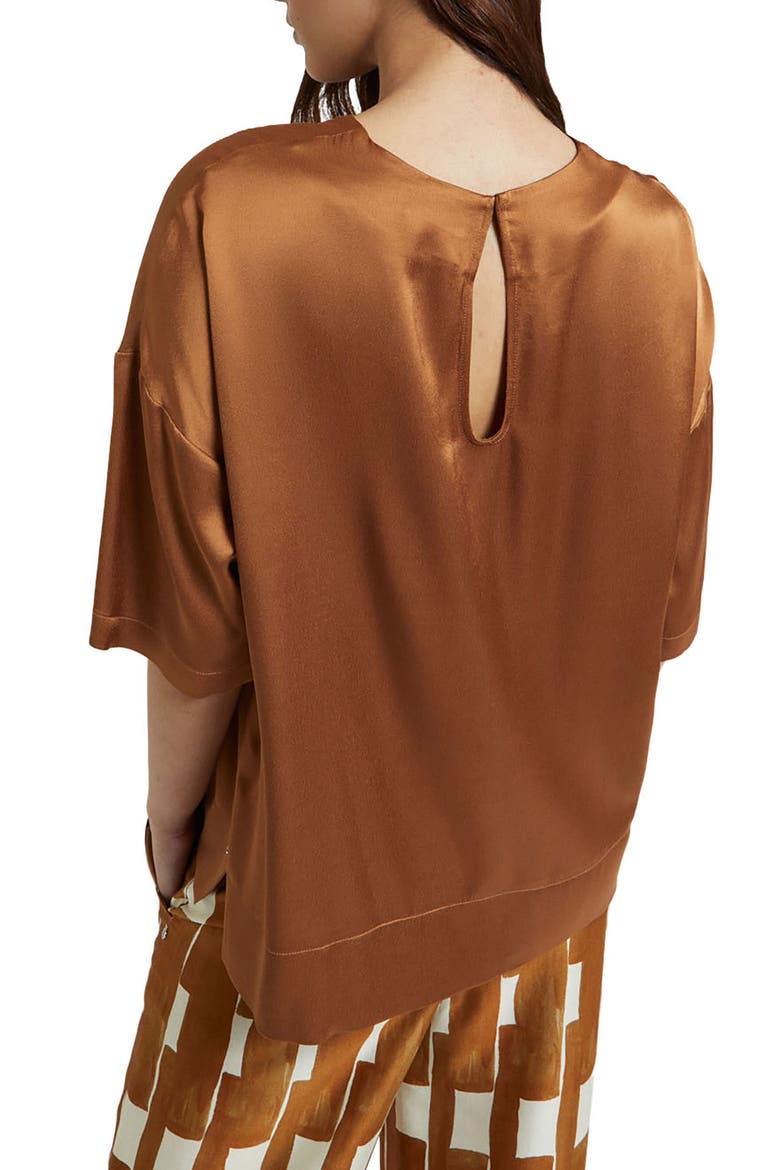 Viscose T-Shirt, Alternate, color, Brown