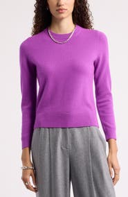 Nordstrom Shrunken Cashmere Crewneck Sweater