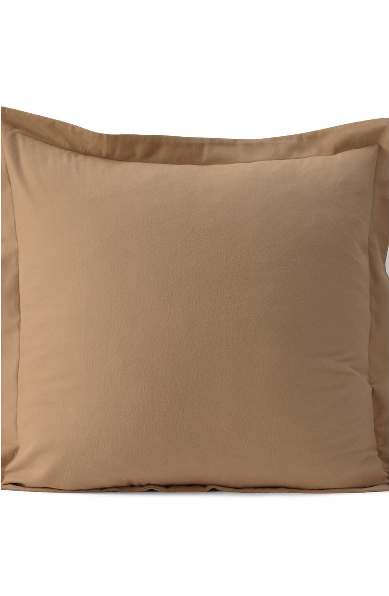 Lands' End Comfy Super Soft Cotton Flannel Pillow Sham - 5oz, Alternate, color, Rich Camel