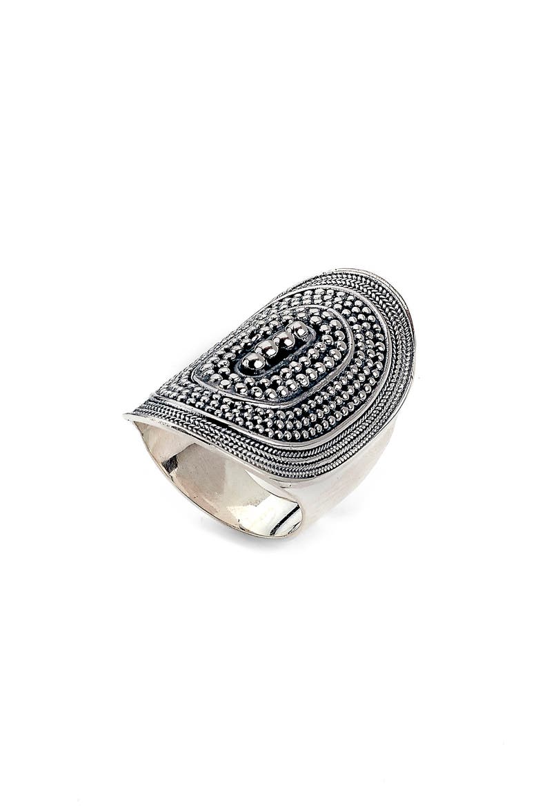 Sterling Silver Oblong Shaped Ring, Main, color, SILVER
