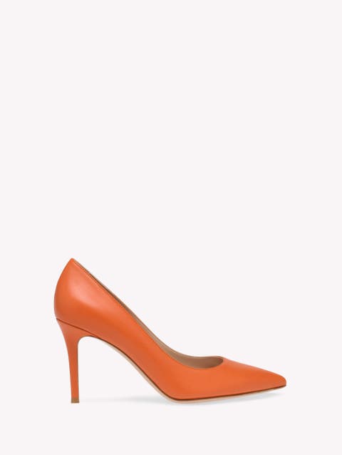 Gianvito orders Rossi Orange Leather Slip Ons