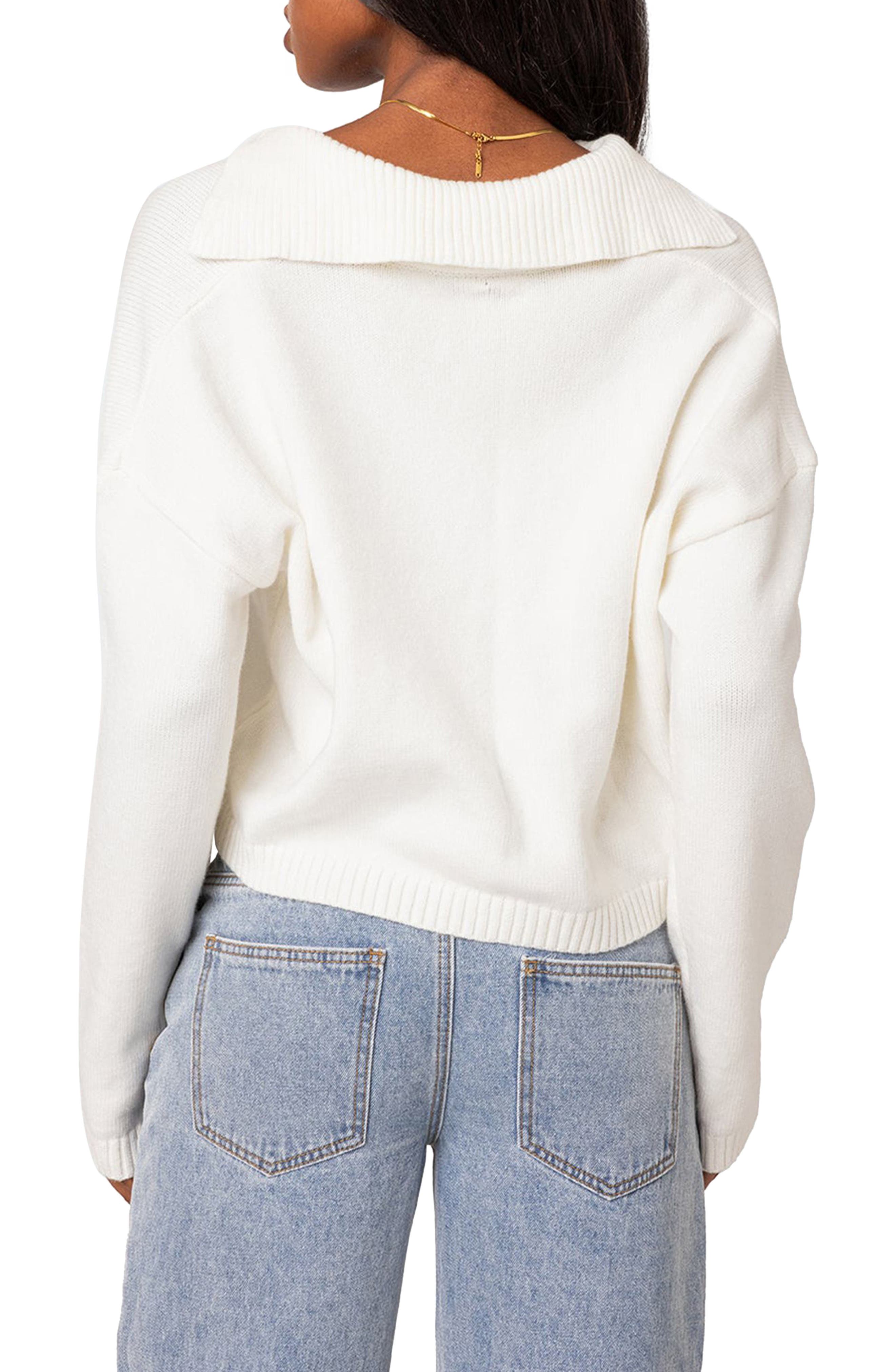 Marcie Oversize Crop Sweater - image 2