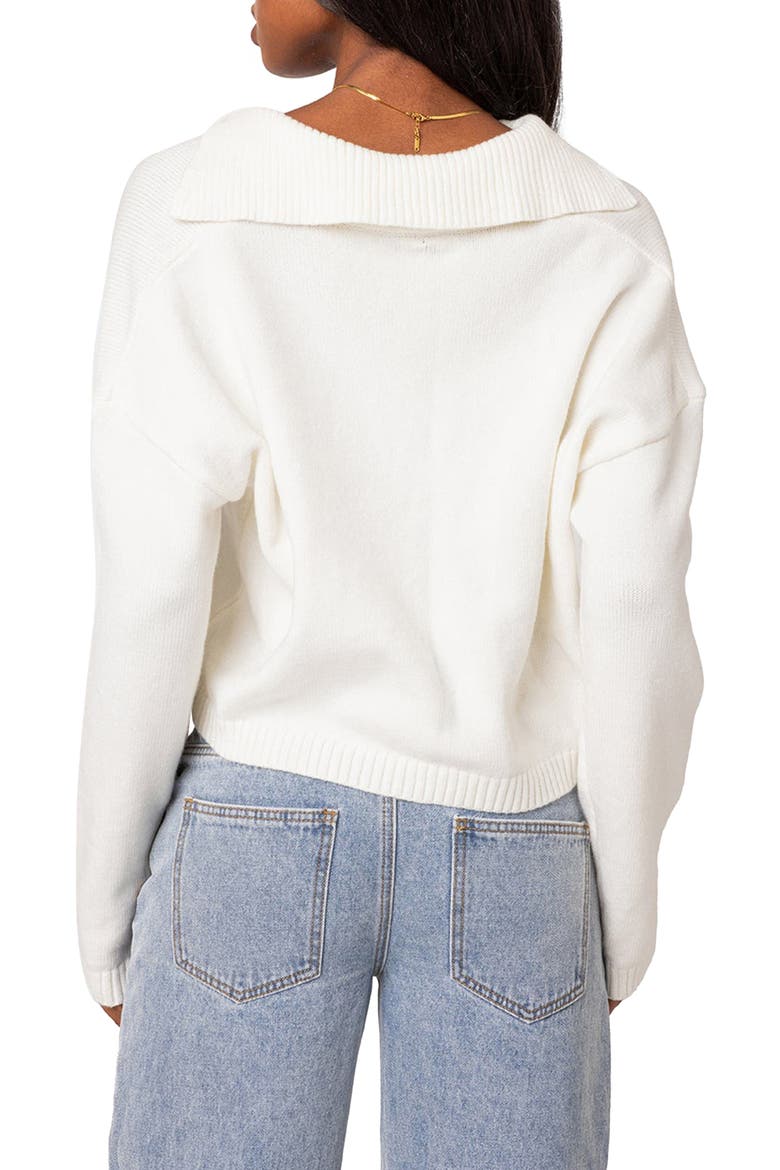 Marcie Oversize Crop Sweater, Alternate, color, CREAM