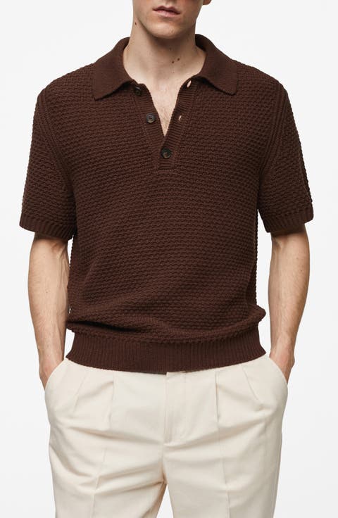 Braided Knit Polo