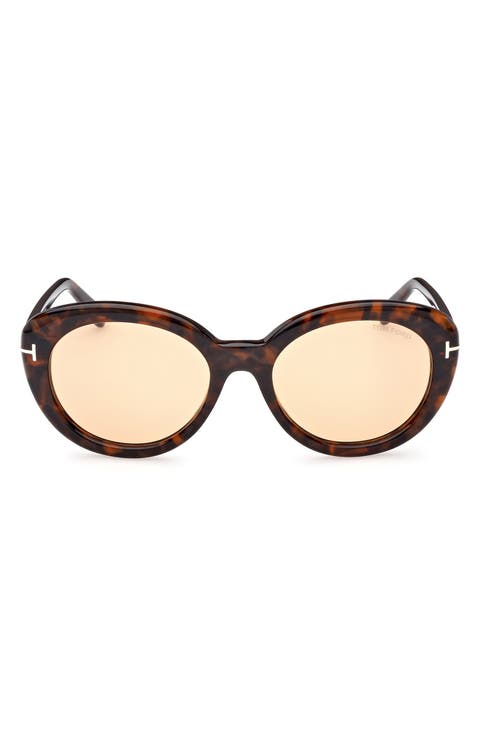 Lily-02 55mm Tinted Cat Eye Sunglasses
