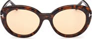 TOM FORD Lily-02 55mm Tinted Cat Eye Sunglasses