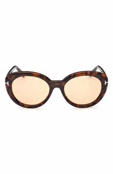 TOM FORD Lily-02 55mm Tinted Cat Eye Sunglasses