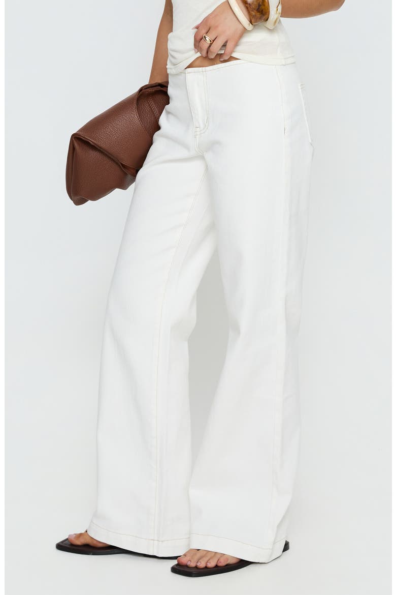 Buenos No Waist Low Rise Straight Leg Jeans, Alternate, color, WHITE