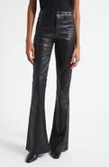 L'AGENCE Marty Coated High Waist Flare Leg Jeans