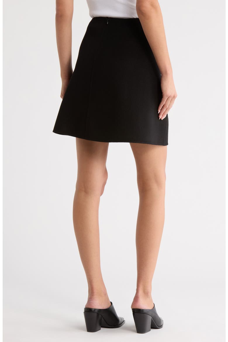 Paneled Wool & Cashmere Miniskirt, Alternate, color, BLACK