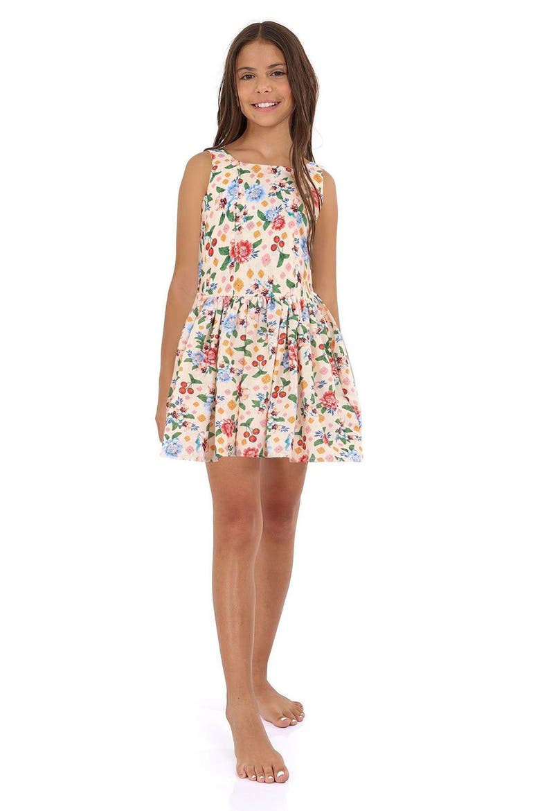 Kids' Basket Cover-Up Dress, Main, color, WHITE MULTI