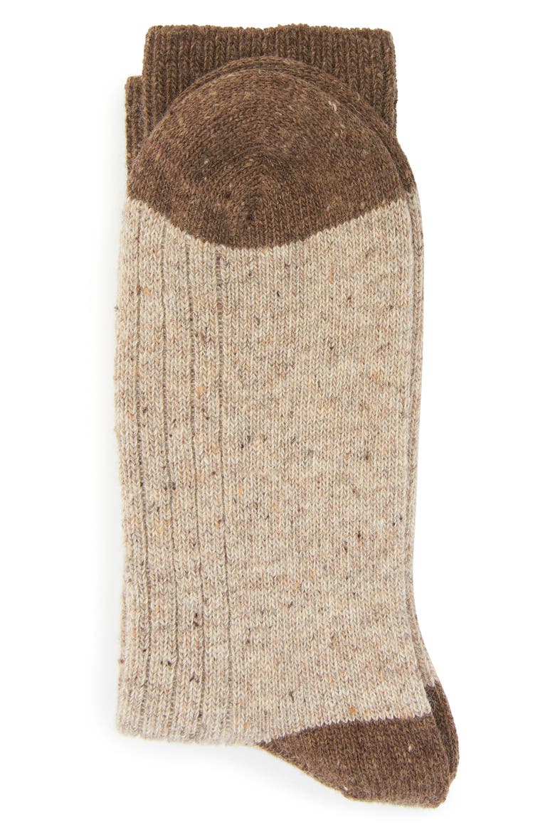 Houghton Wool Blend Boot Socks, Alternate, color, BISCUIT