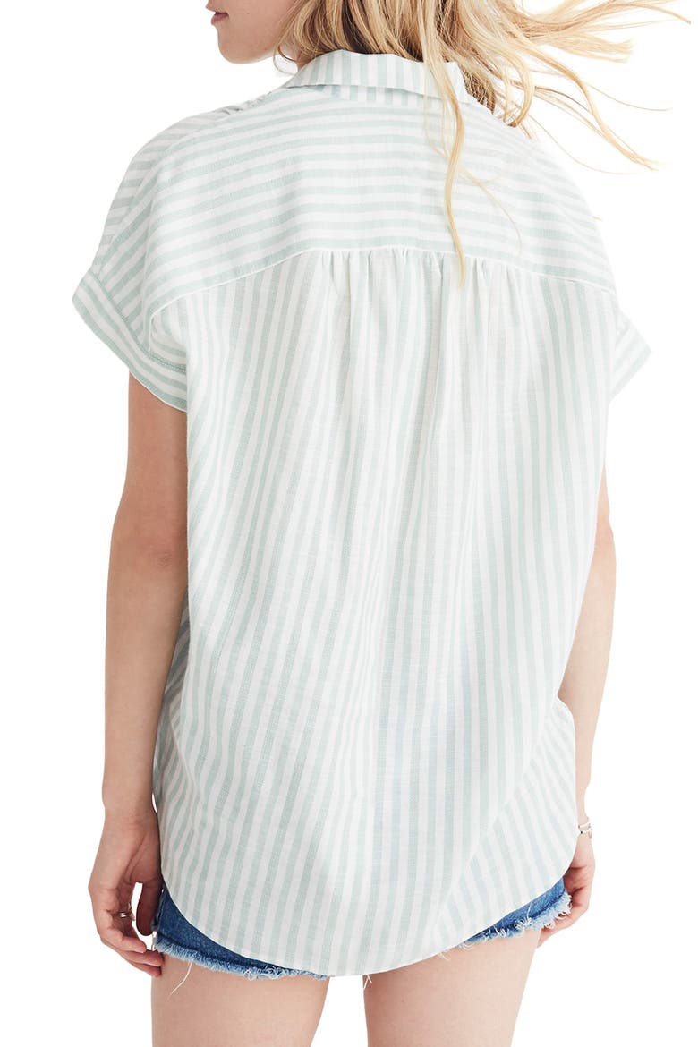 Central Stripe Shirt, Alternate, color, MINT STRIPE SEA HAZE