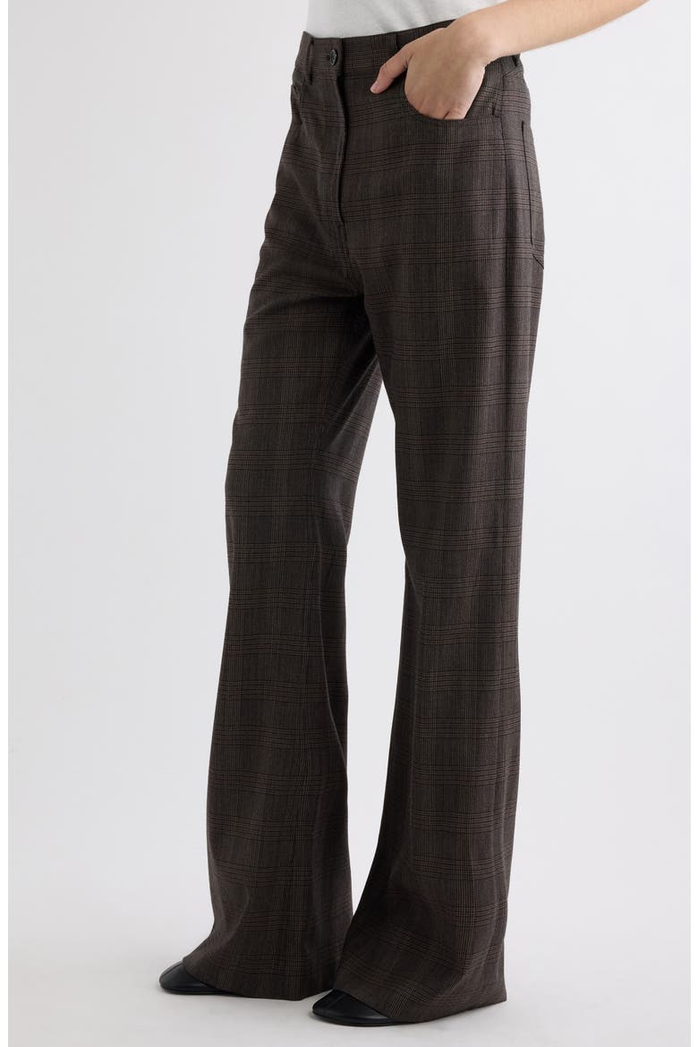 Wide Leg Wool Blend Pants, Alternate, color, BROWN/ BLACK