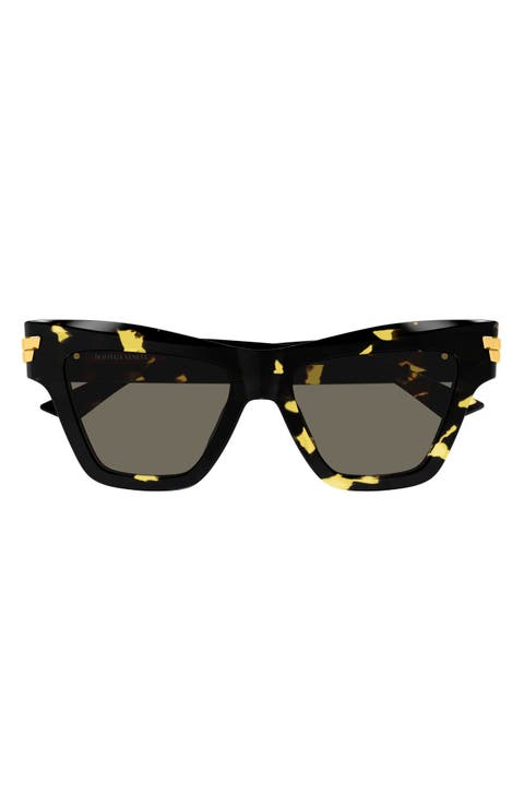 53mm Polarized Gradient Cat Eye Sunglasses