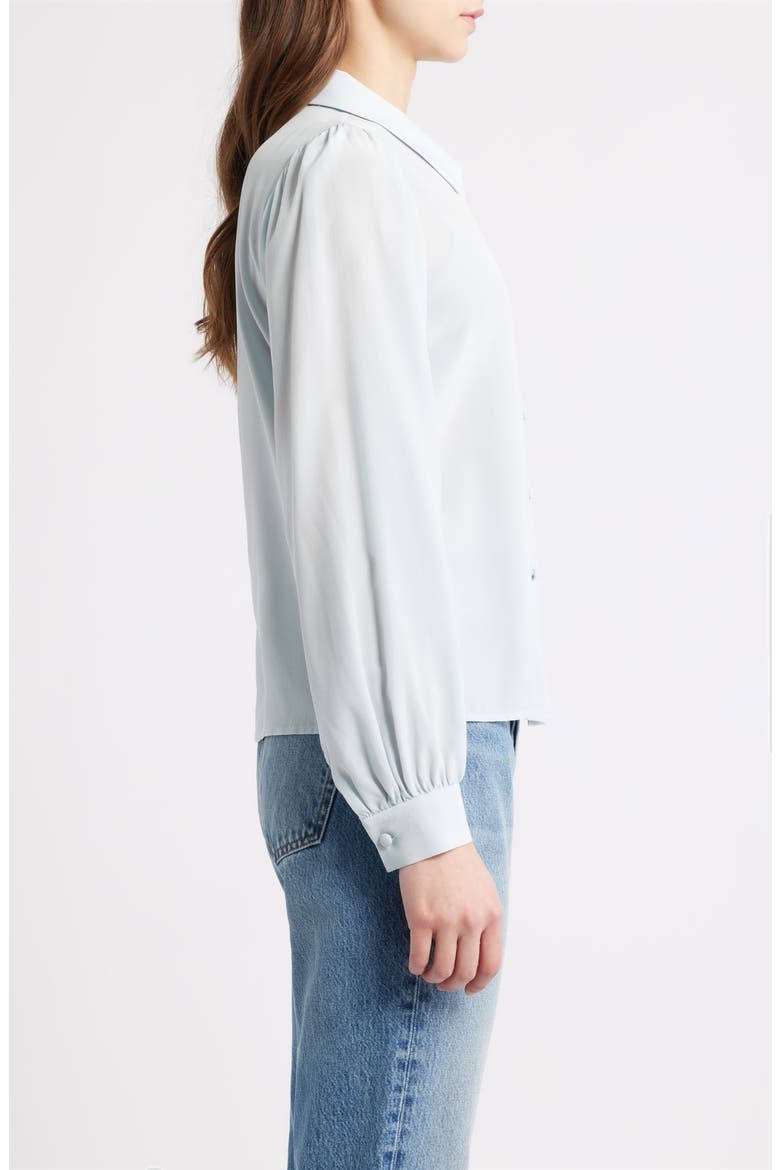 Staple Silk Button-Up Shirt, Alternate, color, SKY BLUE