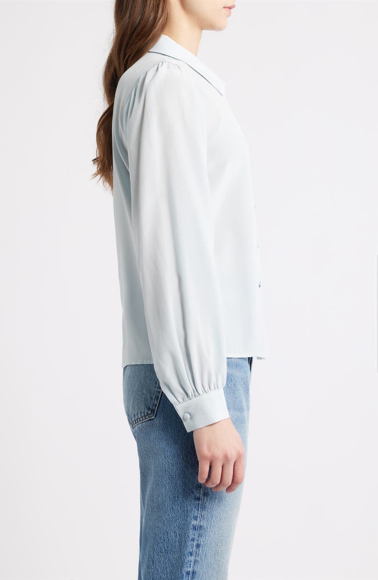 FRAME Staple Silk Button-Up Shirt, Alternate, color, Sky Blue