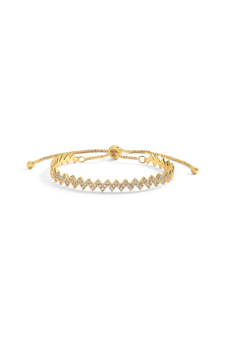 Pave Zig Zag Bracelet, Main, color, Gold