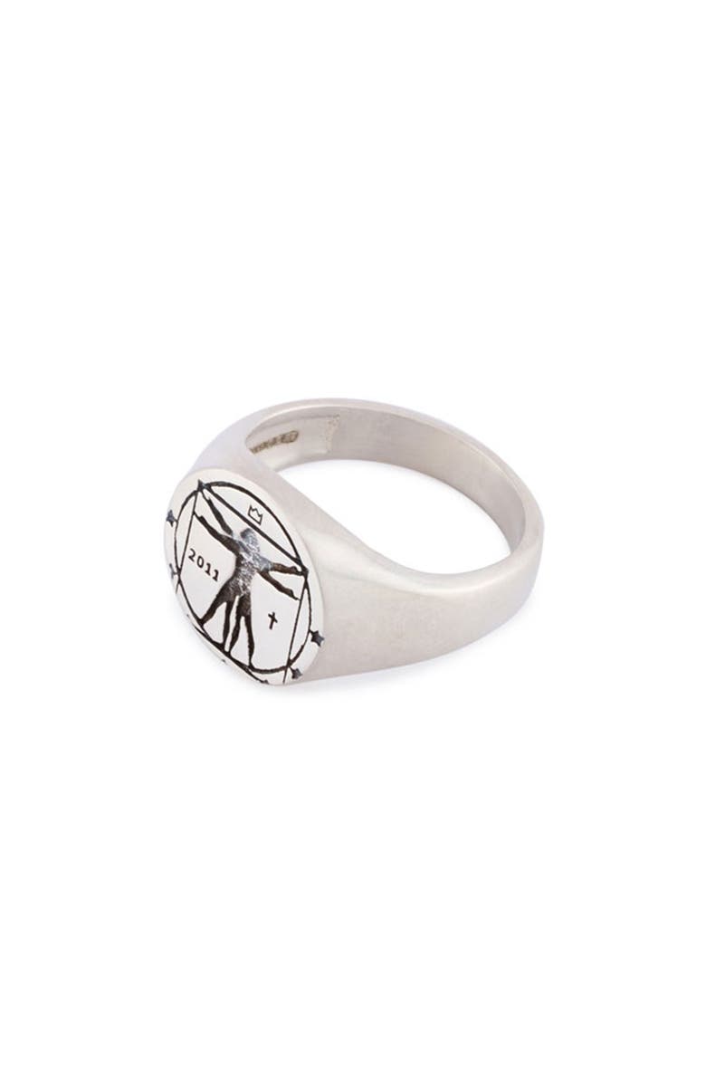 Serge DeNimes Vitruvian Signet Ring, Alternate, color, Silver