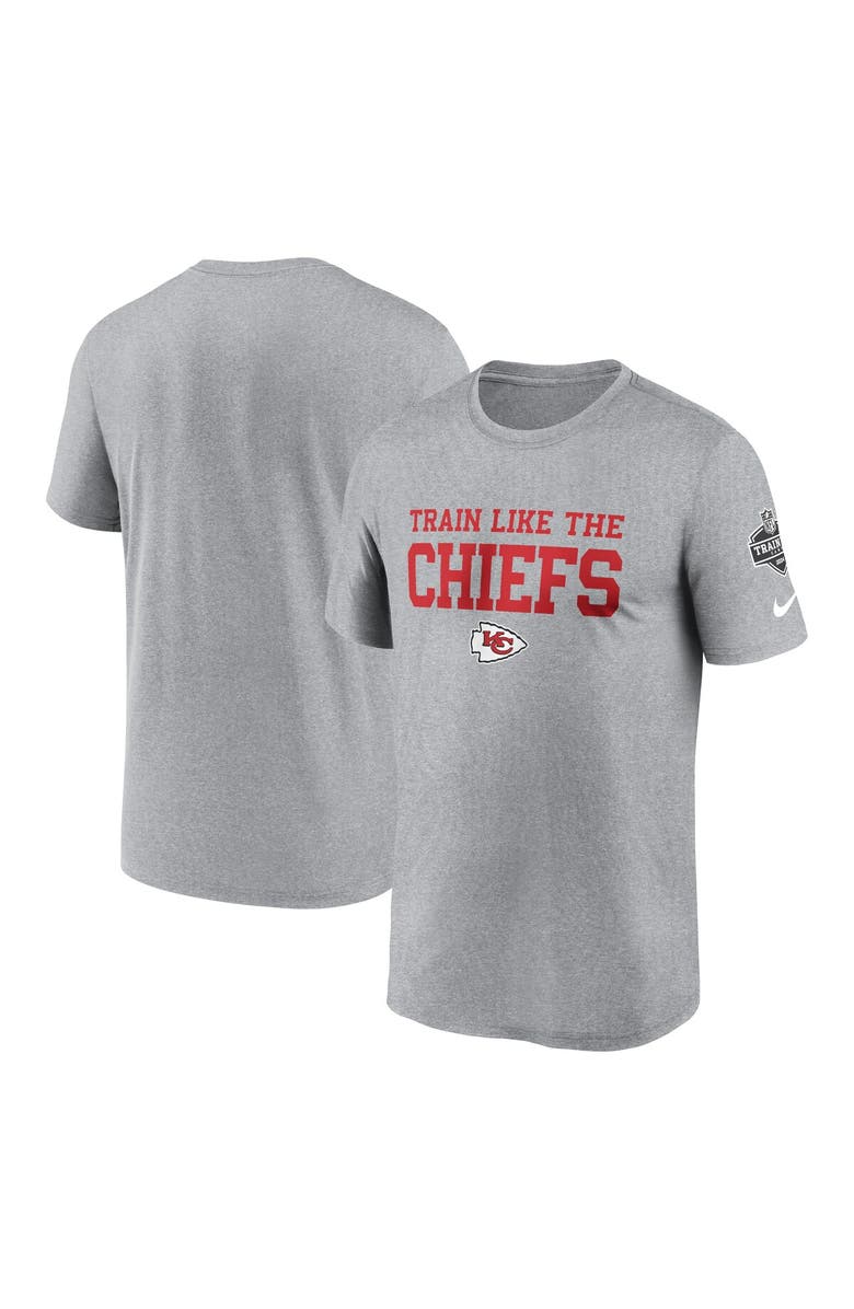 Nike Men's Nike Heather Gray Kansas City Chiefs 2024 NFL Training Camp Legend Performance T-Shirt, Main, color, 