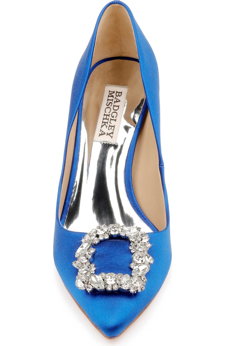 Badgley Mischka Collection Cher Crystal Embellished Pump, Alternate, color, Electric Blue