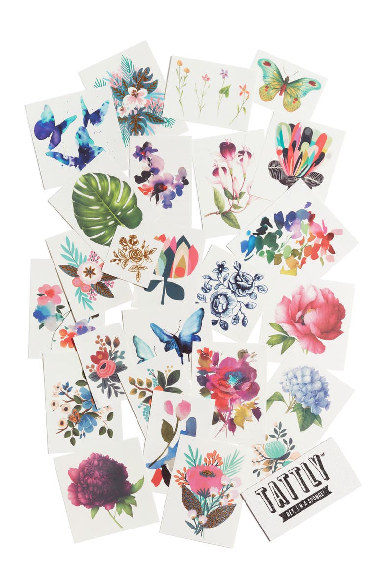 TATTLY Temporary Tattoo Tin, Main, color, 