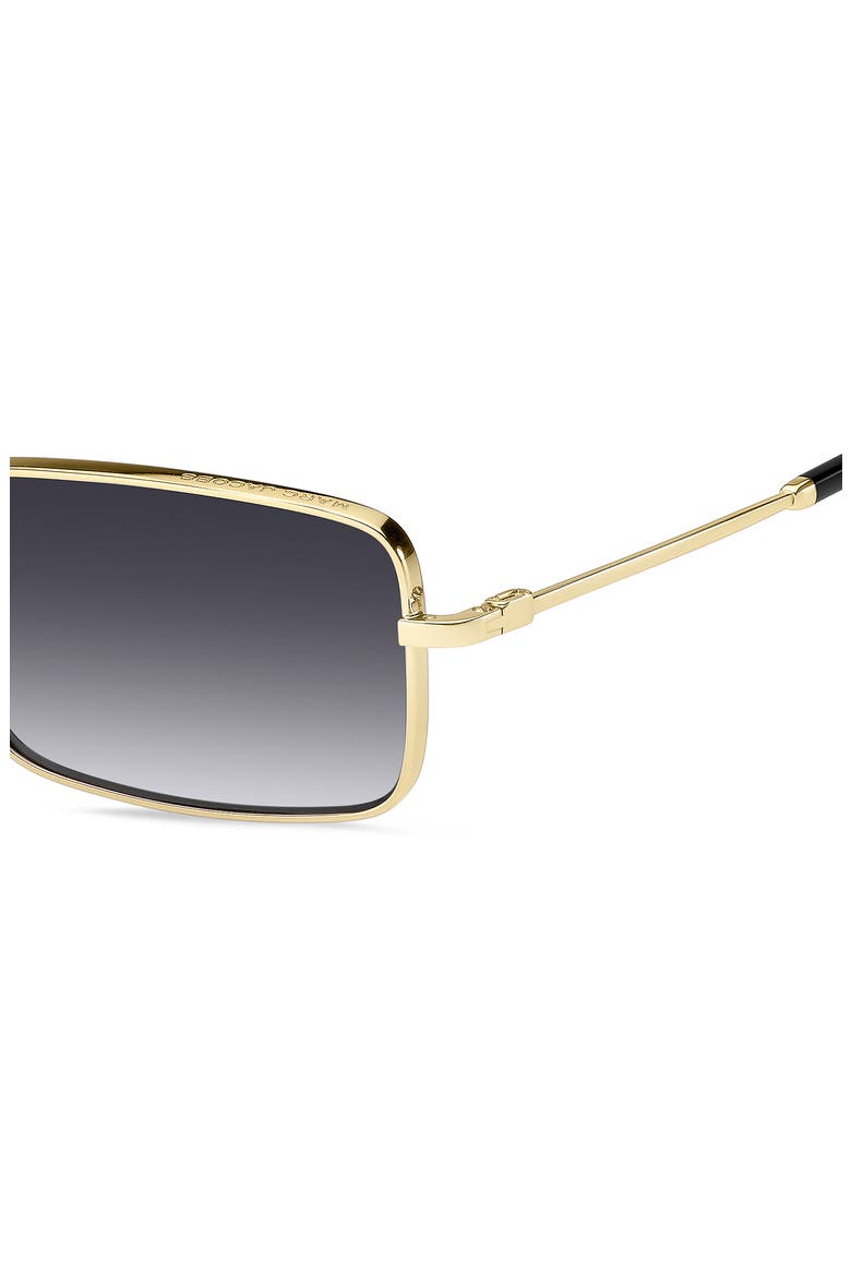 58mm Gradient Rectangular Sunglasses, Alternate, color, GOLD BLACK