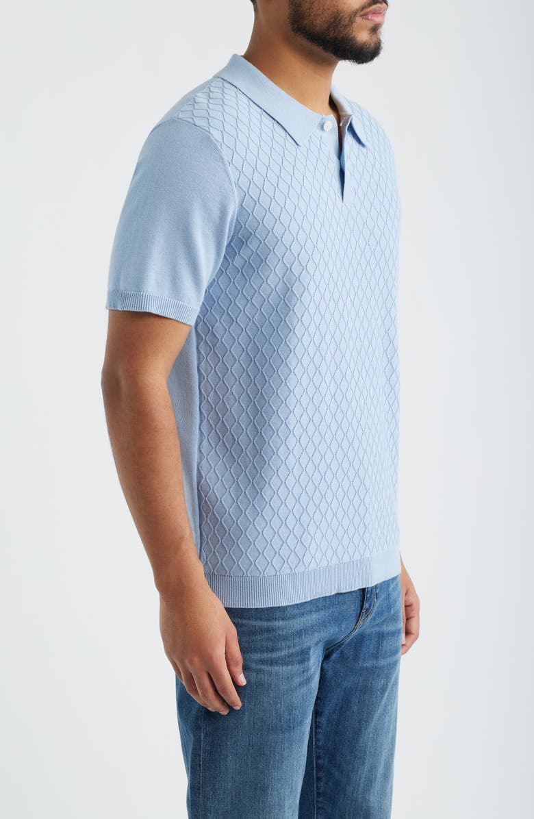 James Campbell Diama Polo Sweater, Alternate, color, Water