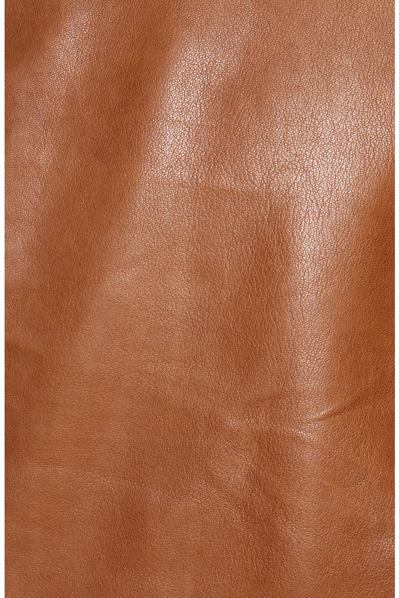 Racer Leather Jacket, Alternate, color, CAMEL