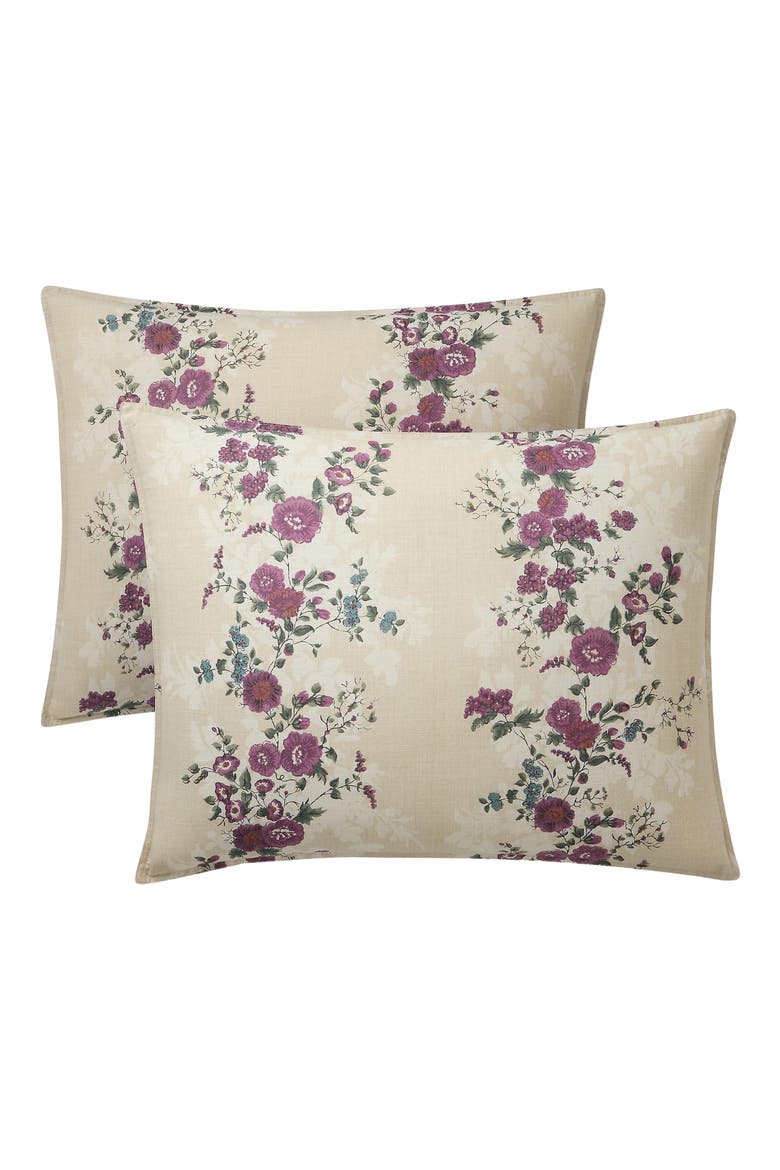 Audra Floral Cotton 3-Piece Duvet Cover Set, Alternate, color, KHAKI MUTI