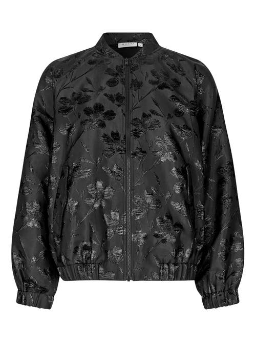 Masai Copenhagen Majossana Jacquard Bomber Jacket In Black