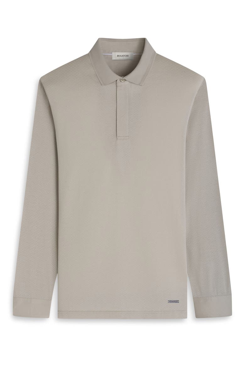 Mercerized Cotton Long Sleeve Polo, Alternate, color, LIMESTONE