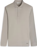 Bugatchi Mercerized Cotton Long Sleeve Polo