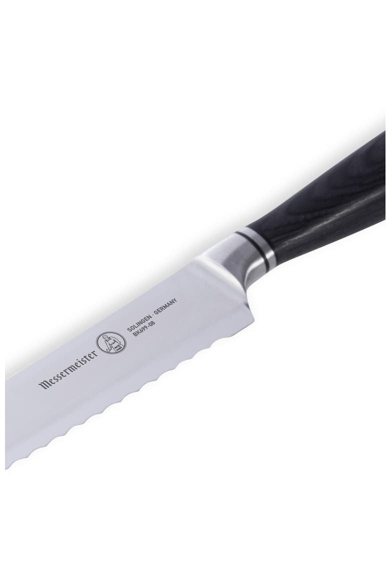 Blacksmith Scalloped Slicing Knife 8.5 inches, Alternate, color, Black