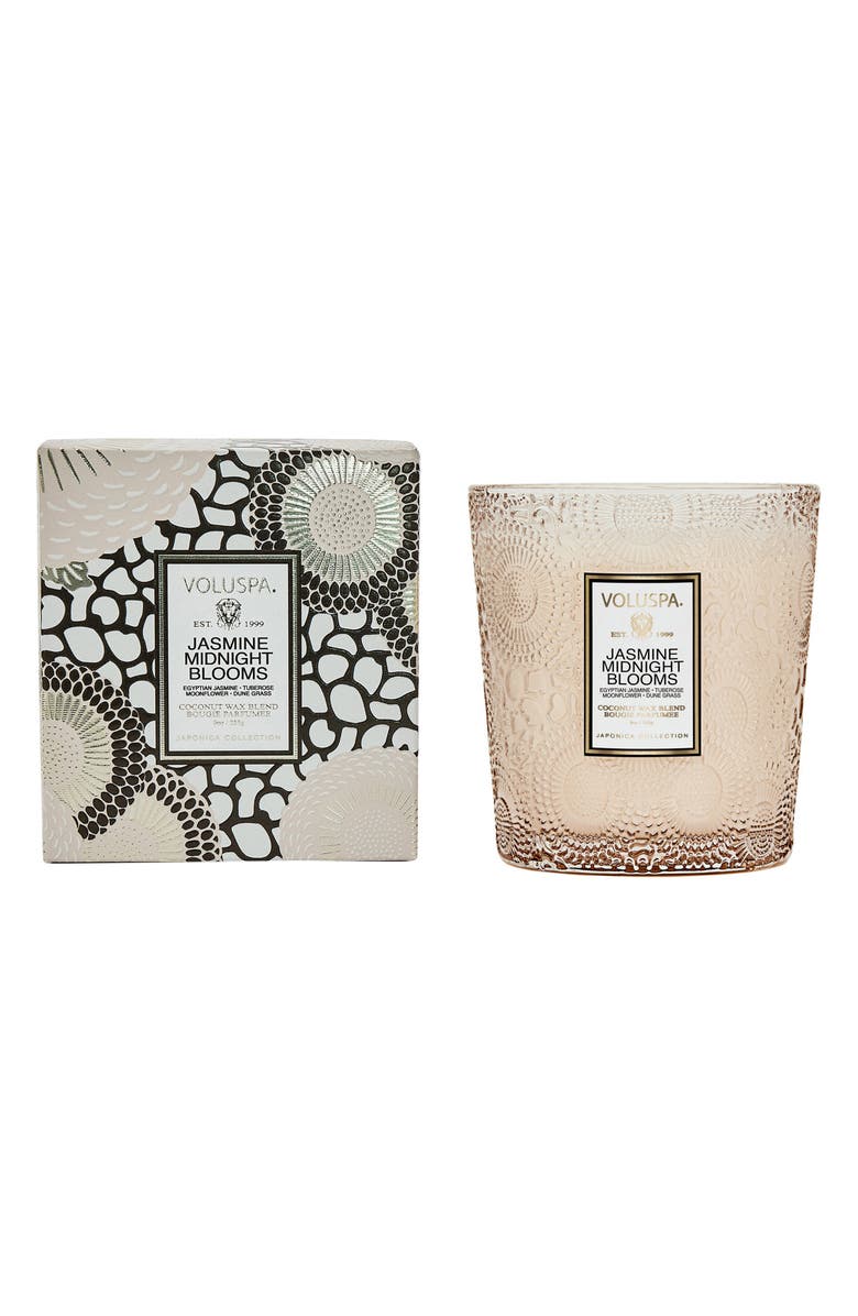 Voluspa Jasmine Midnight Blooms Boxed Classic Candle, Main, color, Jasmine Midnight Blooms