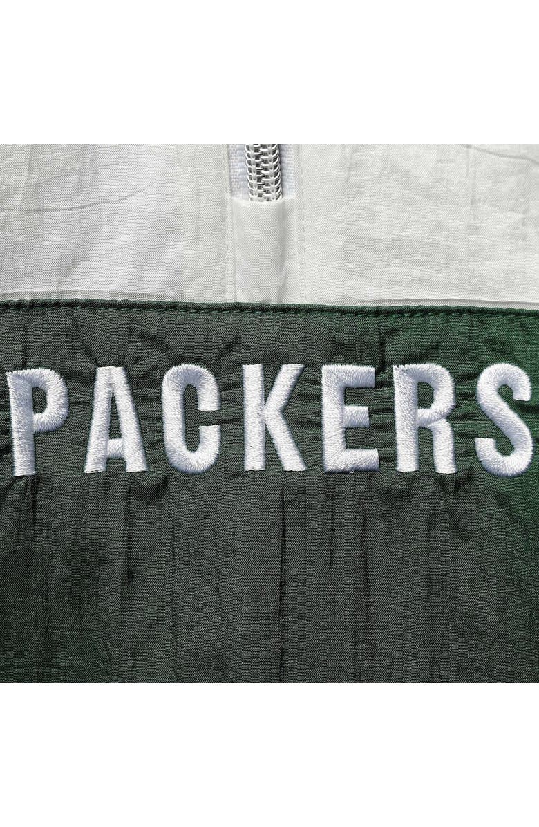 Mitchell & Ness Women's Mitchell & Ness Green Green Bay Packers Half-Zip Windbreaker Hoodie, Alternate, color, 