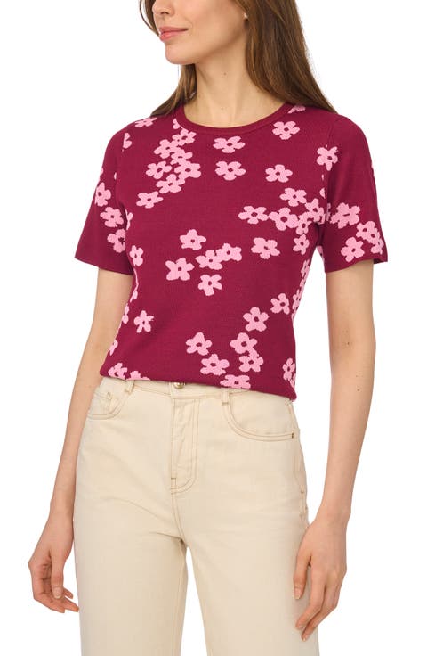 Flower Jacquard Sweater