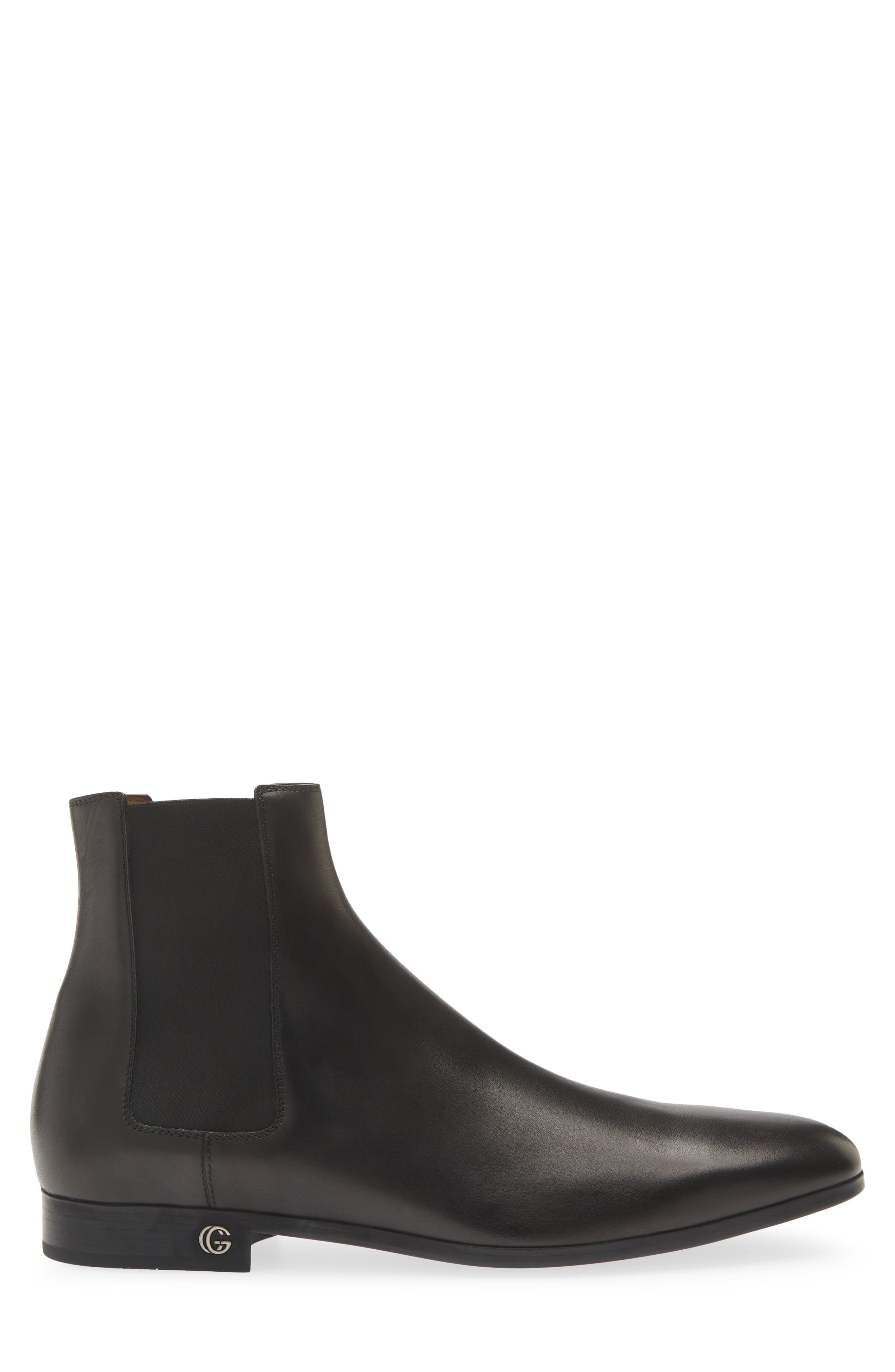 Narmada Leather Chelsea Boot, Alternate, color, BLACK/BLACK