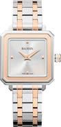 Balmain Eirini Square Two-Tone Bracelet Watch, 26mm