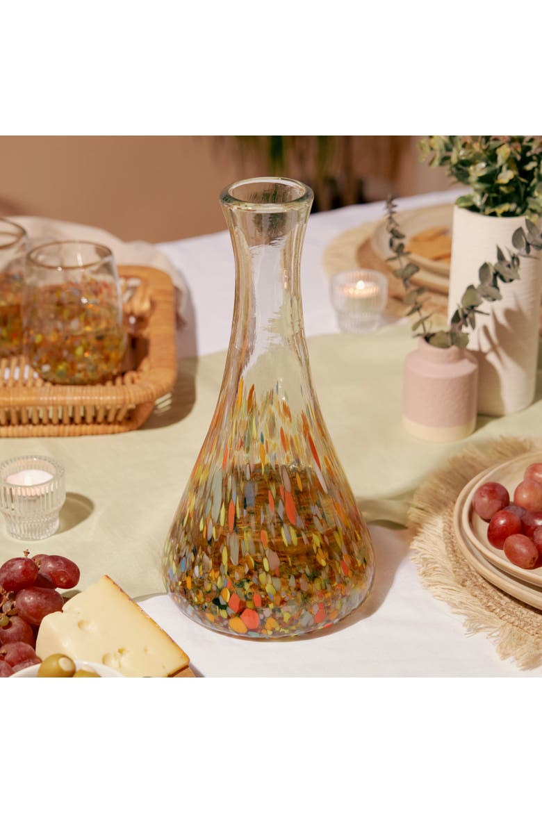 Segunda Vida Artistico Recycled Wine Decanter, Alternate, color, Multicolor