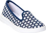 Comfortview The Dottie Cotton Canvas Slip On Sneaker