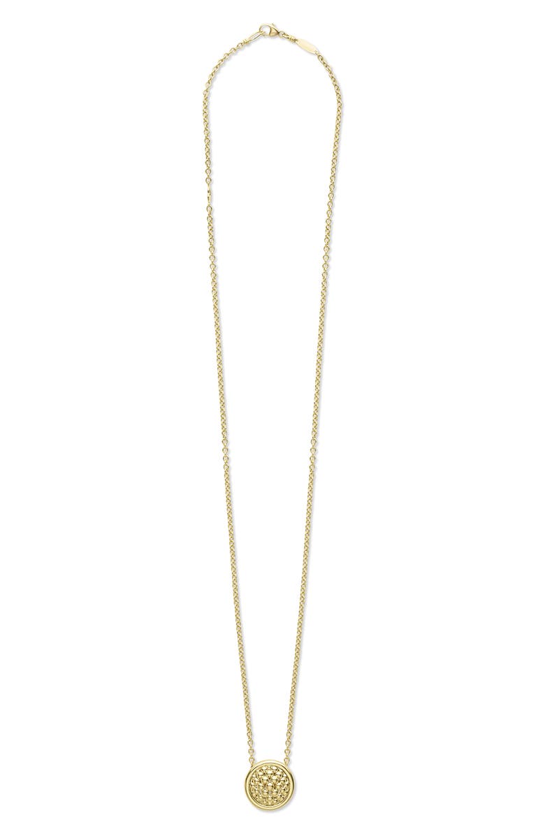 LAGOS Meridian Circle Pendant Necklace, Alternate, color, Gold