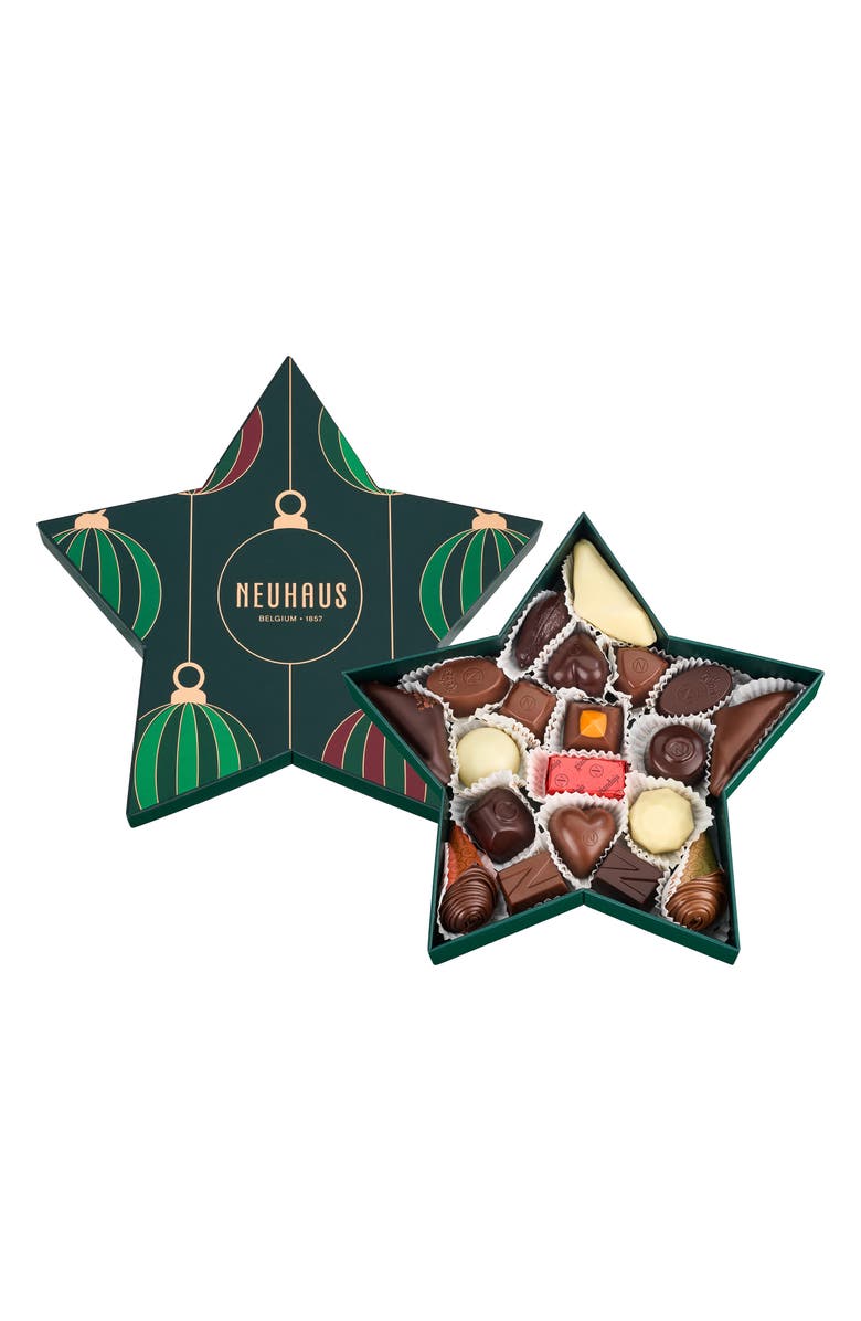 NEUHAUS Assorted 20-Piece Christmas Star Box, Main, color, Green