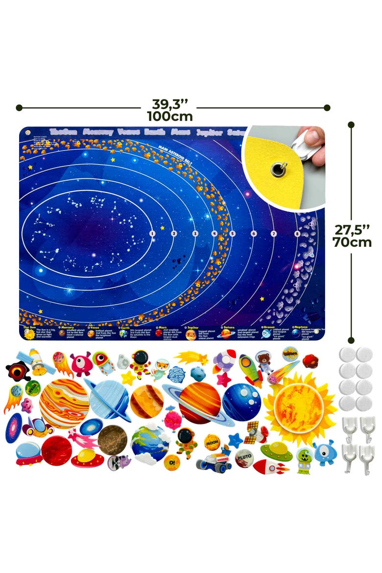 Kids Felt Board Learning Set, Alternate, color, Space