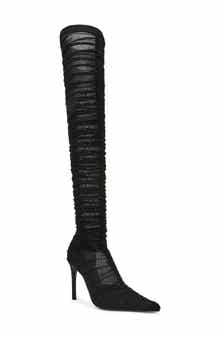 Steve Madden Rashida Sheer Mesh Over the Knee Boot