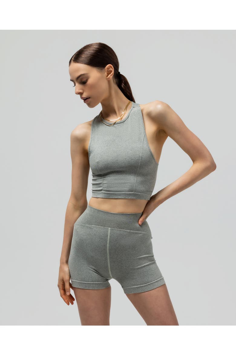The Heather Cropped Tank, Main, color, HEATHER OLIVE