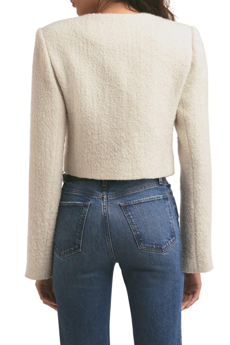 The Emily Bouclé Crop Jacket, Alternate, color, WHITE BOUCLE