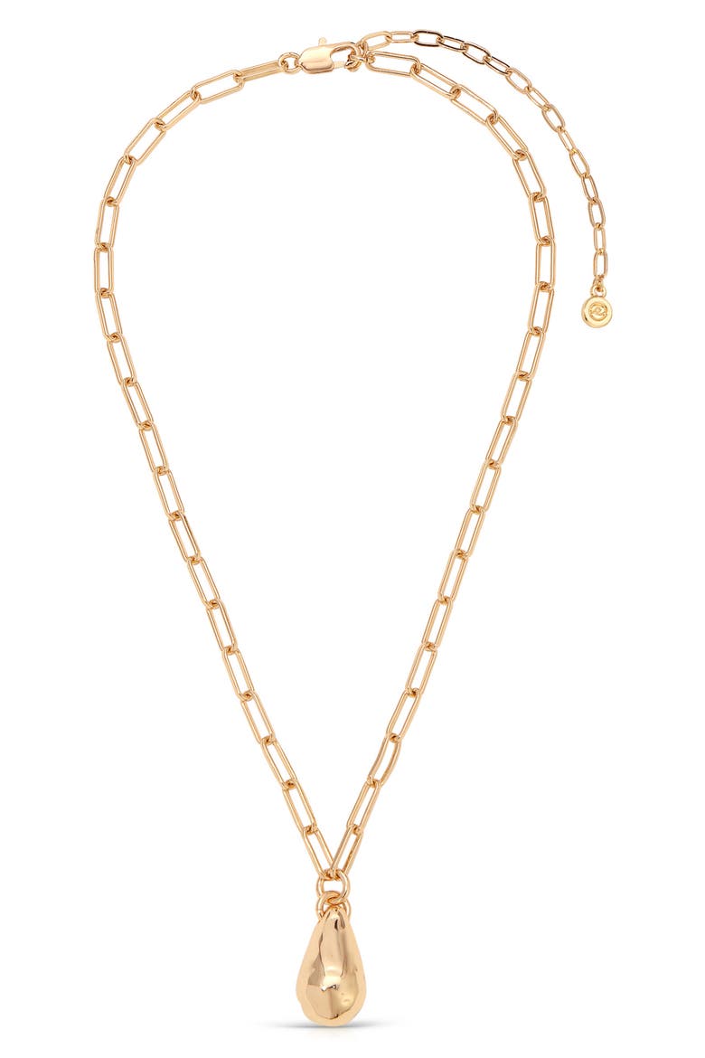 Open Drift Pendant Necklace, Main, color, GOLD