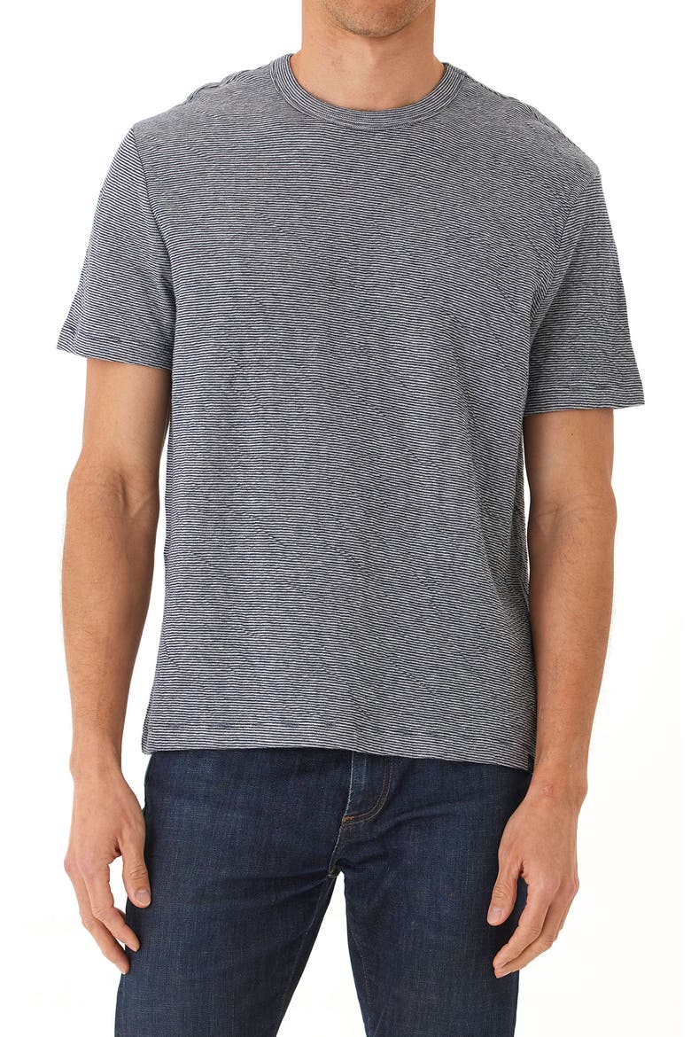 Shawn Stripe Double Face Organic Cotton T-Shirt, Main, color, STARGAZER ECRU